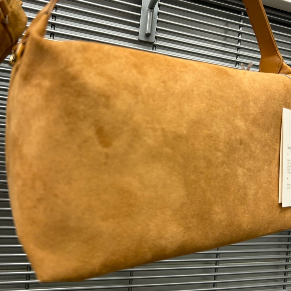 Tan Suede Shoulder Bag